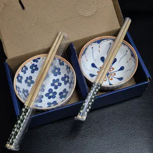 Mangkok Set Premium Japanese Style keramik dengan peralatan makan