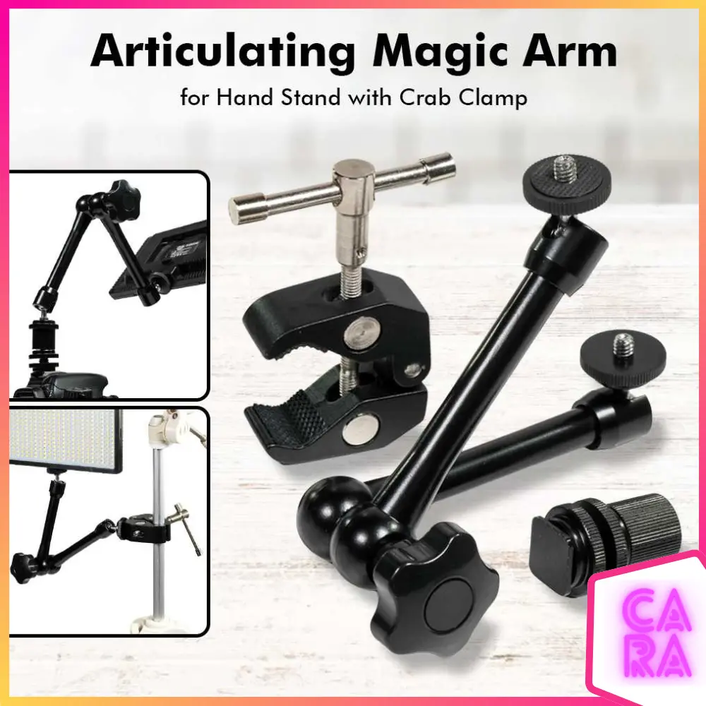 Magic Arm Articulating Plus Super Clamp DLSR LCD Flash Andoer JT10002
