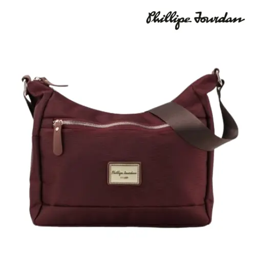 Tas Selempang Wanita Phillipe Jourdan Forrabel Maroon (Canvas)