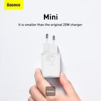Gambar ADAPTOR BASEUS GAN5 FAST CHARGER MINI 1C 25W USB TYPE-C WITH BCT COOLING TECHNOLOGY EU KEPALA BATOK CAS HP QUICK CHARGING dari btgcom Kota Denpasar 3 Tokopedia