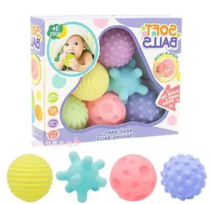 Bayi Sensory / Mainan Pelatihan Touch Handball Anak-anak Yang Baru Lahir Multifungsi Soft Ball Set [usia 0 s,d 3 tahun]