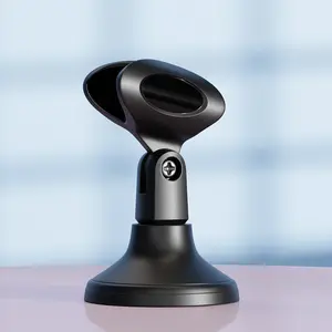 Penyangga Mik Dapat Diatur Klip Dudukan Logam Mikrofon Kondensor Hitam Untuk Mikrofon Kabel/Nirkabel BETAVO ST-200