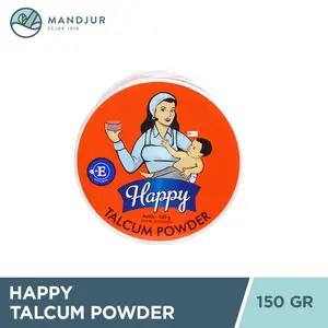 Bedak Happy Talcum Powder - Mengharumkan dan Menyejukkan Kulit