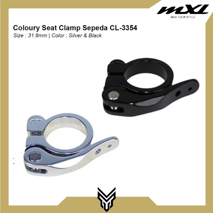 Gambar COLOURY Seatclamp Sepeda 31.8 34.9 Quick Release CL3354 Seatpost Sadel Penjepit QR - Silver, 31.8 dari MXL Sports Indonesia Kota Administrasi Jakarta Selatan Tokopedia
