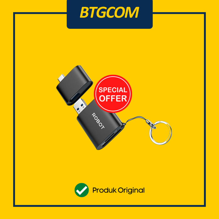 Gambar CARD READER ROBOT CR203 SD CARD TF CARD USB TYPE-C OTG USB-A dari btgcom Kota Denpasar Tokopedia