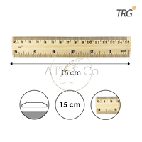 Gambar TRG Wooden Ruler 15 cm RLW-15 - Penggaris Mistar Kayu 15cm TRG dari ATK & Co Kota Bandung 3 Tokopedia