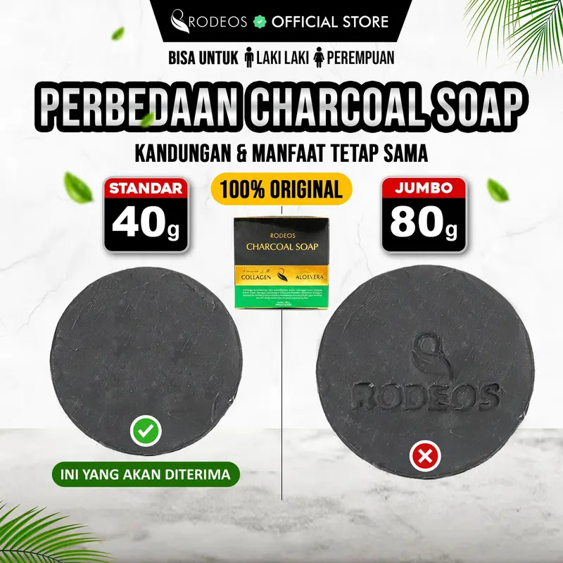 RODEOS CHARCOAL SOAP | Rodeosmen Sabun Wajah Pria Anti Acne Flek Hitam 1