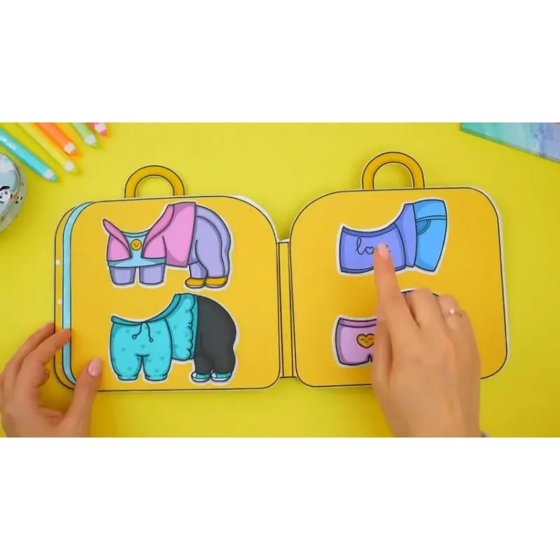 Paper doll house book cat kucing mainan bongkar pasang -Sudah dirakit 3