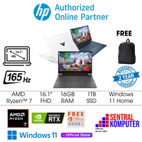 Gambar HP Victus 16-S1776ax/s1777AX/s1778AX Ryzen 7 8845HS RTX4070 1TB SSD 16GB 165Hz 100%sRGB Win11+OHS - Blue, 16GB dari Sentral Komputer-HP Authorized Kota Administrasi Jakarta Timur 1 Tokopedia