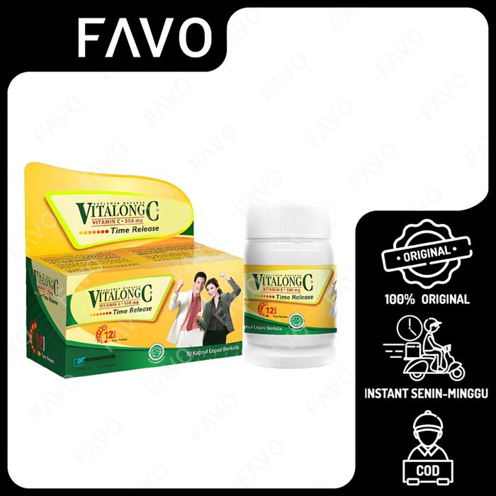Gambar Vitalong-C Vitamin C 500 mg - 30 Tablet Suplemen Makanan dari FAVO Official Store Kota Administrasi Jakarta Selatan Tokopedia