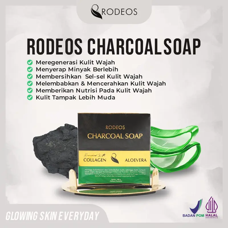 RODEOS CHARCOAL SOAP | Rodeosmen Sabun Wajah Pria Anti Acne Flek Hitam 5