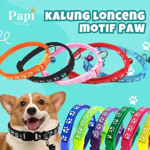 Kalung Paw Kucing Anjing Lonceng Kalung Kelinci Kalung Lonceng Motif Paw