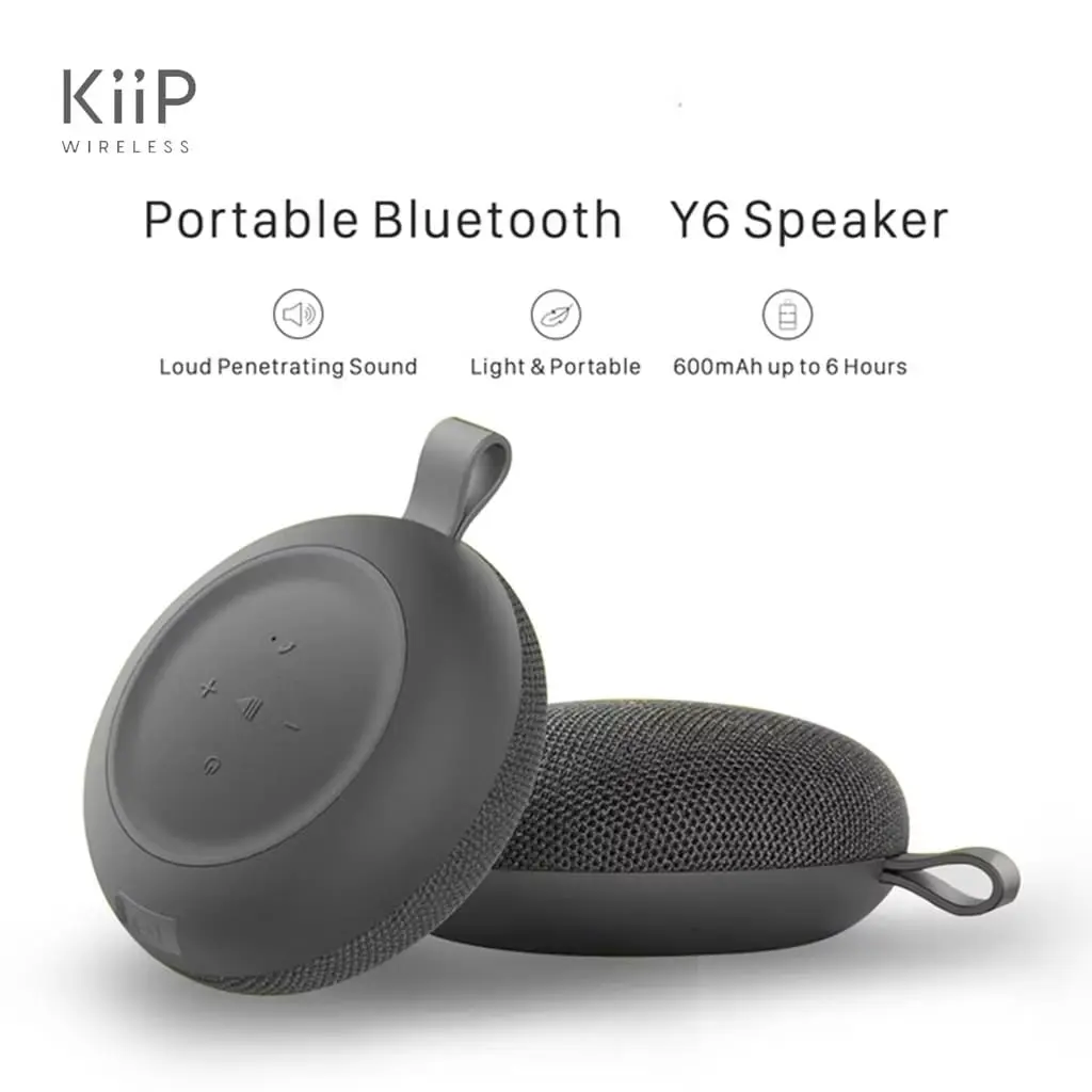 KiiP Wireless Y6 Round Bluetooth Wireless Speaker Portable