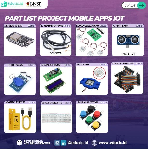 Gambar Stater kit Aplikasi IoT ESP32 project Smart BMI dari edutic.id Kab. Sukoharjo Tokopedia