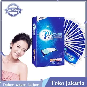 Terlaris 7 Pasang Strip Pemutih Gigi 3D Warna Putih Unt Kebersihan Mulut Gel Teeth Whitening Strips Oral Hygiene Care