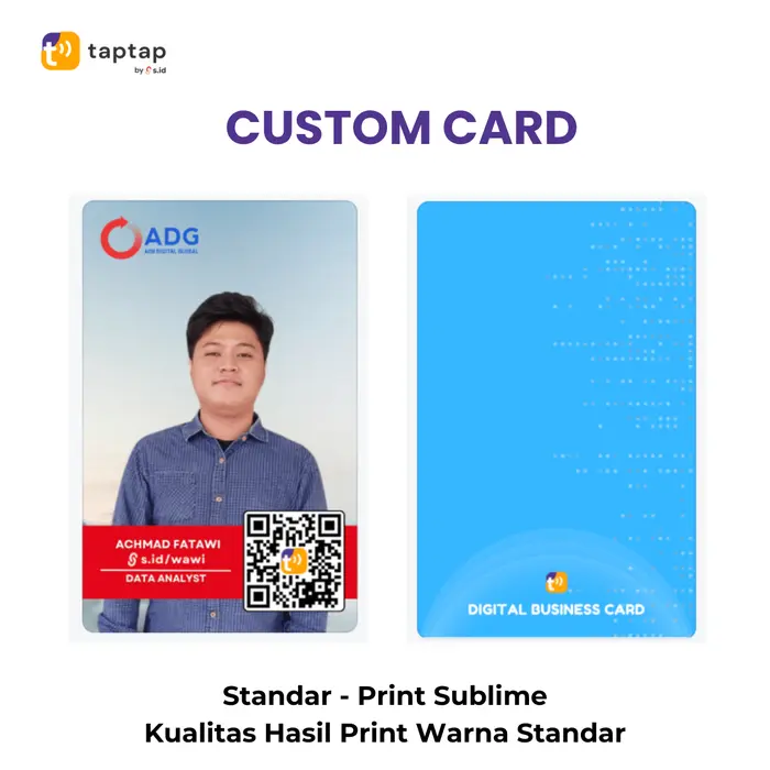 Gambar Kartu Nama / ID Card Digital Default taptap NFC/RFID CUSTOM DESIGN - STANDAR dari Taptap Official Store Kab. Tangerang 4 Tokopedia