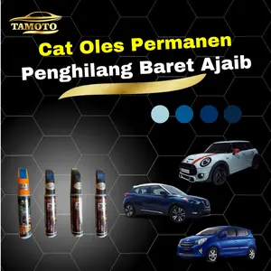 Spidol baret Cat oles penghilang lecet motor mobil original warna biru metalik / cat anti baret permanen