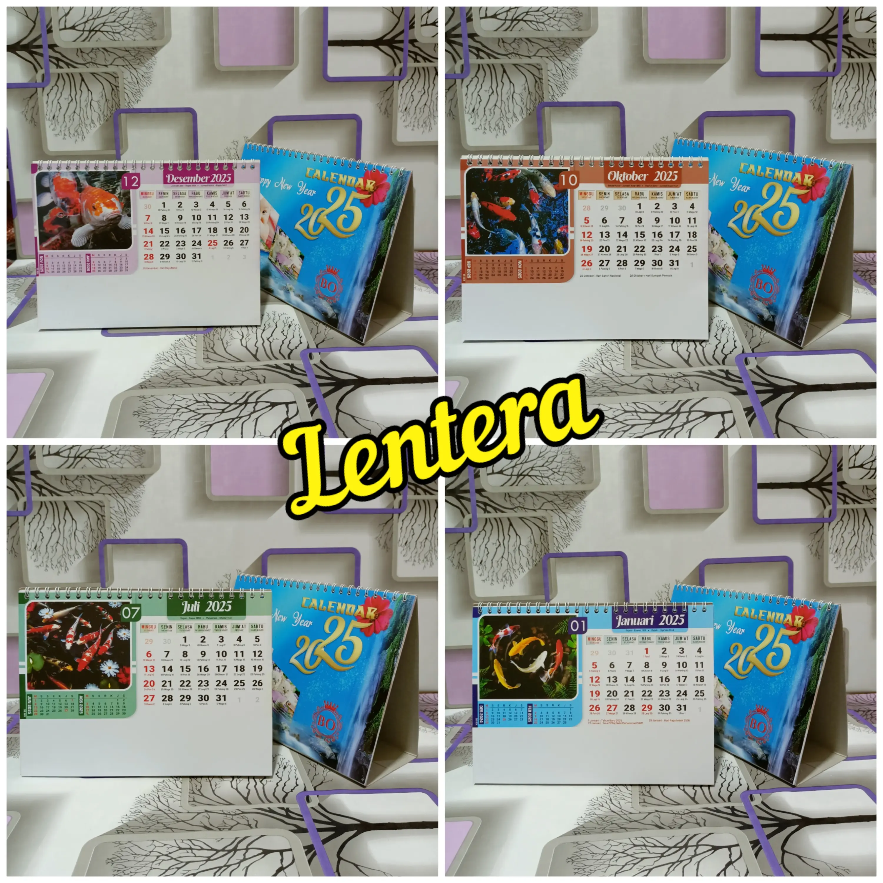 Kalender meja ikan mas