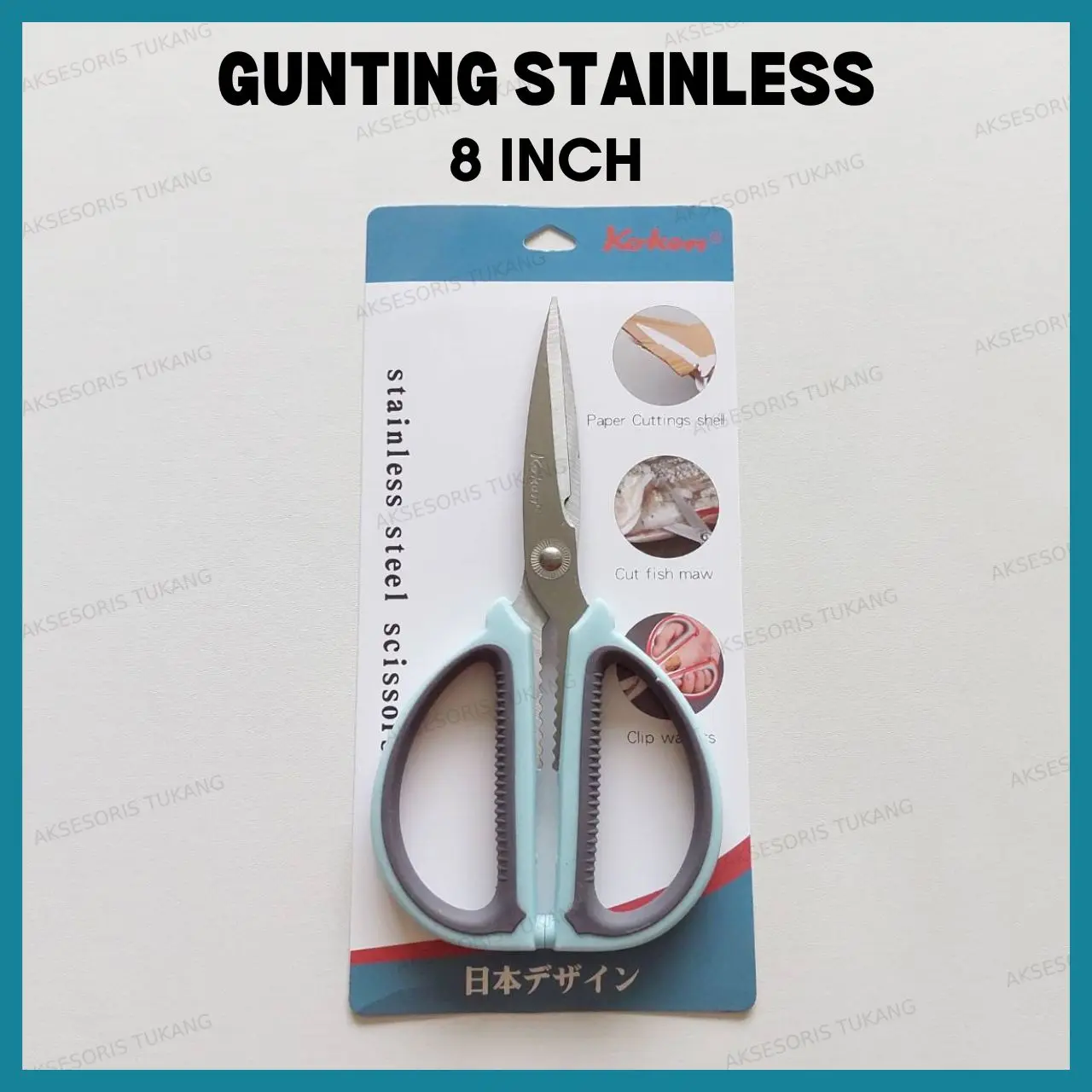 Gunting Dapur Stainless Serbaguna 8" Alat Pemotong Sayur Buah Daging 8 Inch