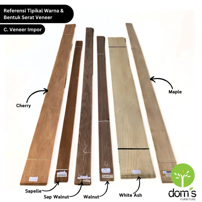 Dom's Wood Veneer/Veneer Kayu Sonokeling 0.6mm Bahan Kayu Asli DIY 5