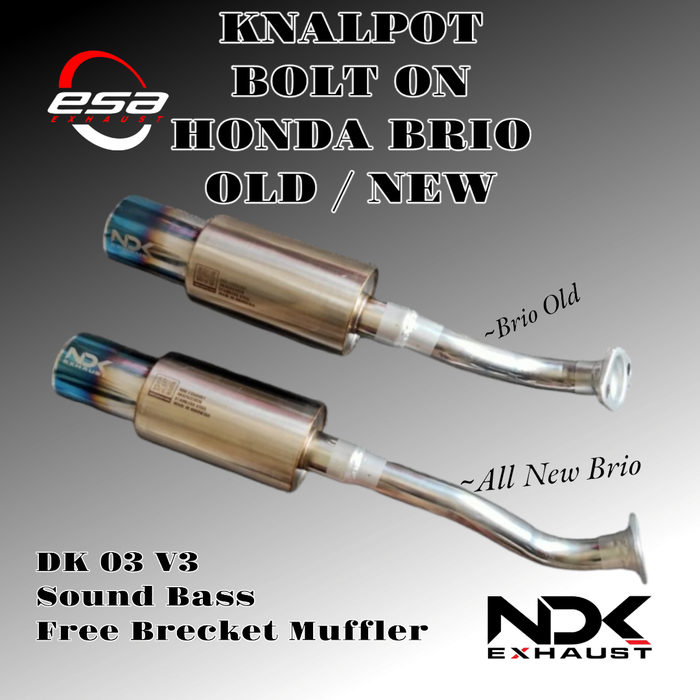 Gambar KNALPOT MOBIL NDK EXHAUST DK 03 V3 BOLTON HONDA BRIO LAMA ALL NEW BRIO KNALPOT RACING MOBIL SISTEM BAUT MUFFLER SUARA BASS dari NDK Exhaust Distributor Kab. Purbalingga Tokopedia