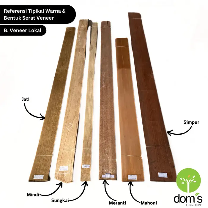Dom's Wood Veneer/Veneer Kayu Sonokeling 0.6mm Bahan Kayu Asli DIY 6