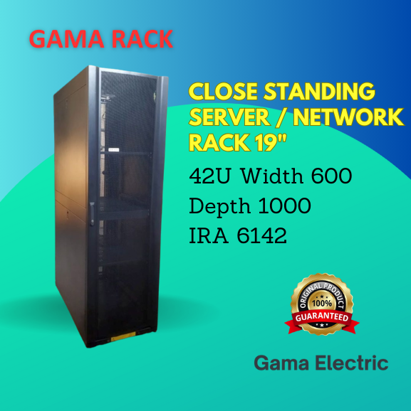Barat Rack Jual GAMA Server Rack 19”, 42U, Width 600mm, Depth 1000mm, Perforated ...