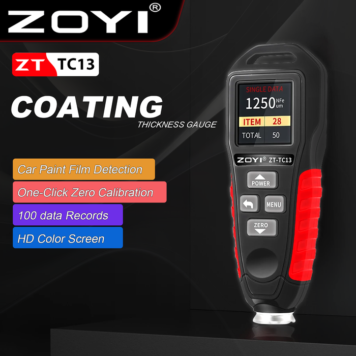Gambar ZOYI ZT-TC13 Coating Thickness Gauge Alat Ukur Ketebalan Cat dari Zoyi Official Store Kab. Tangerang Tokopedia