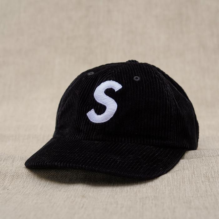 Jual Supreme S Logo 6-Panel Cap Corduroy Black - Kab. Sleman