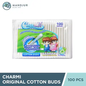 Charmi Cotton Buds Original Art 125 Isi 100 Pcs - Pembersih Telinga
