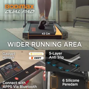Tercepat BODIMAX DUAL PAD / Treadmill Dual Pad with Incline Terviral