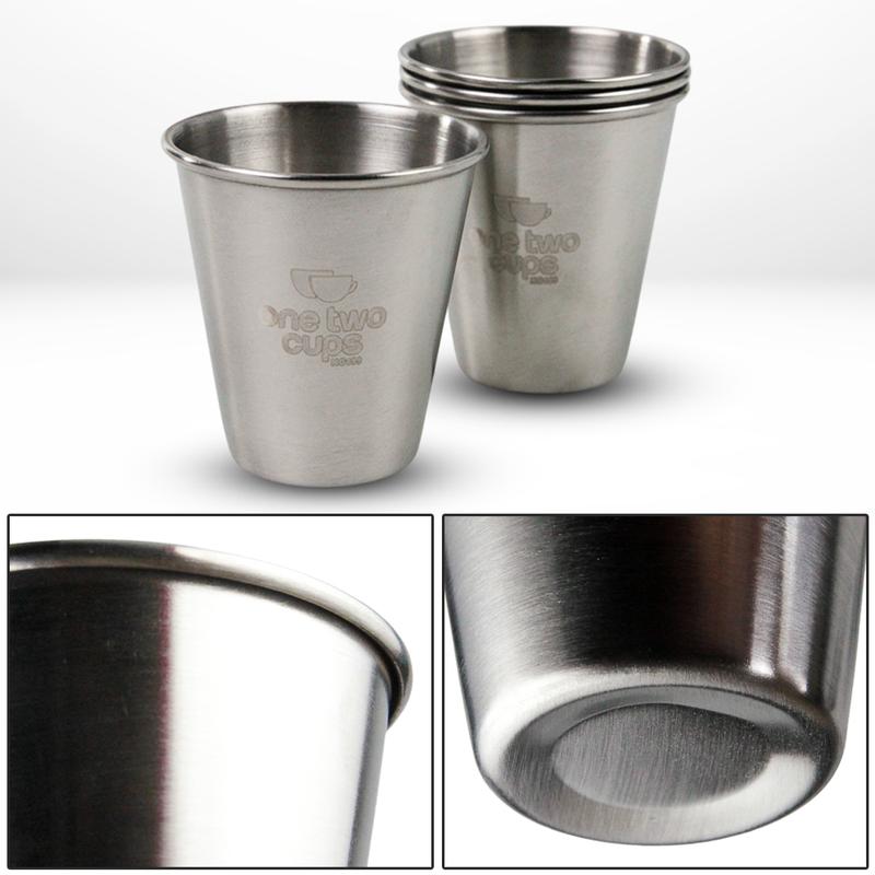 Gelas Camping One Two Cups Stainless Steel 70ml 4 Buah with Pouch 5