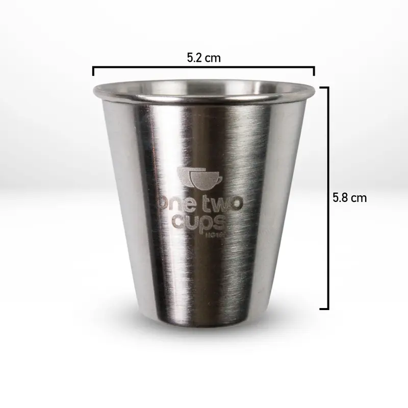 Gelas Camping One Two Cups Stainless Steel 70ml 4 Buah with Pouch 6