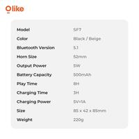 Gambar SPEAKER PORTABLE OLIKE SF7 HIFI SOUND MAX BASS 8 JAM KETAHANAN WIRELESS BLUETOOTH V5.3 dari btgcom Kota Denpasar 4 Tokopedia