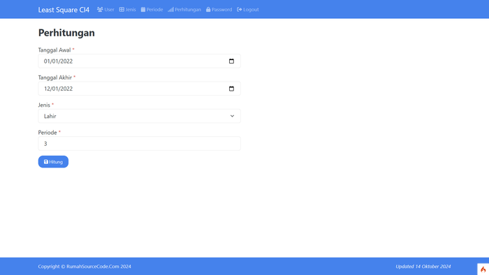 Gambar Source Code Forecasting Metode Least Square Codeigniter dari Rumah Source Code Kota Denpasar Tokopedia