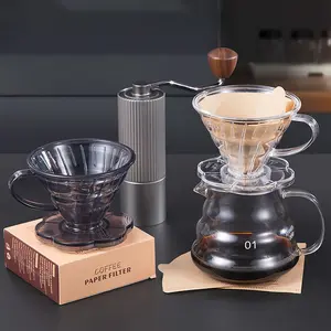 V60 DRIPPER COFFEE ACRYLIC SIZE 02 / 1-4 CUPS TRANSPARANT DRIP KOPI V60