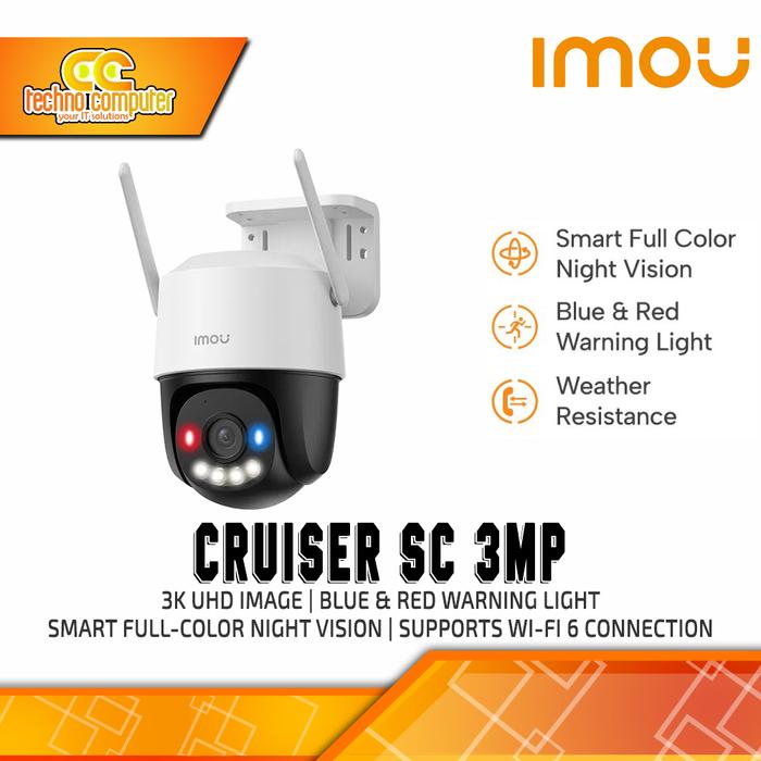 Gambar IMOU Cruiser SC 3MP OUTDOOR Blue & Red Warning Light Smart Wi-Fi Camera CCTV dari Techno Computer Bali Kota Denpasar Tokopedia