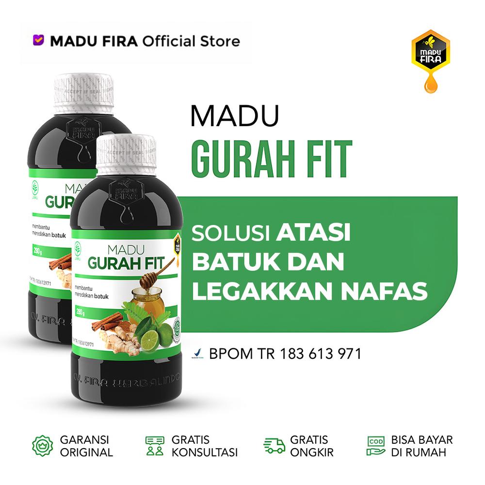 MADU GURAHFIT 280gr - Solusi Atasi Batuk Dan Legakan Nafas Paket 2 Botol