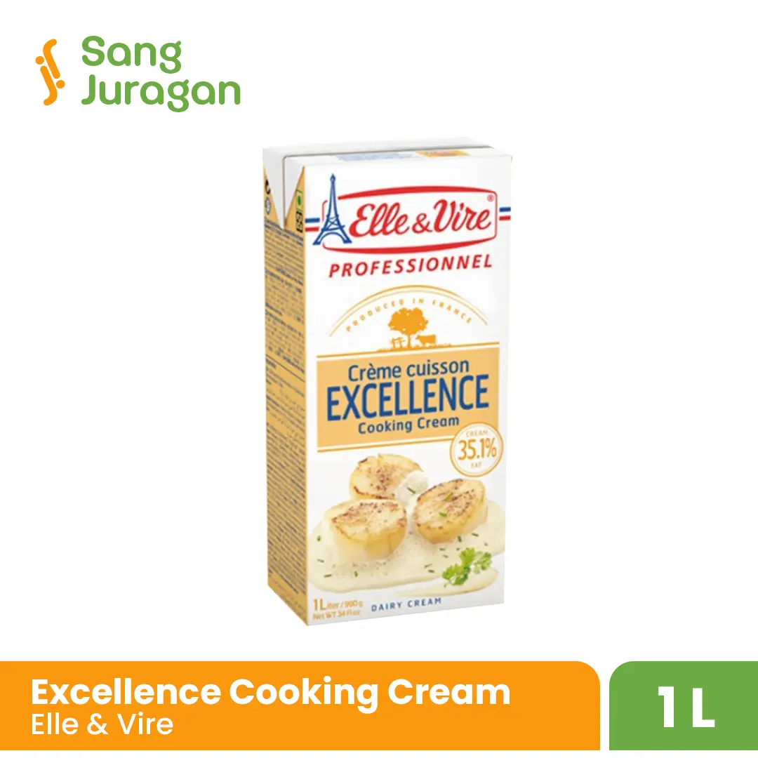 Elle & Vire Creme Excellence Cooking Cream 35% Fat 1 Liter / Heavy Cream Elle Vire /