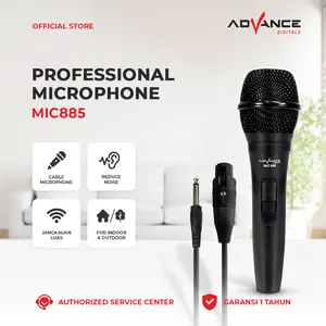 Advance MIC-885 Single Profesional Dynamic Microphone Speaker Kabel
