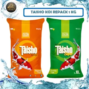 TAISHO REPACK 1 KG ORIGINAL PAKAN IKAN KOI PAKAN IKAN MAS PELET IKAN HIAS PELET CUPANG PELET GUPPY PELET IKAN KOKI PELET KURA KURA PAKAN KURA KURA