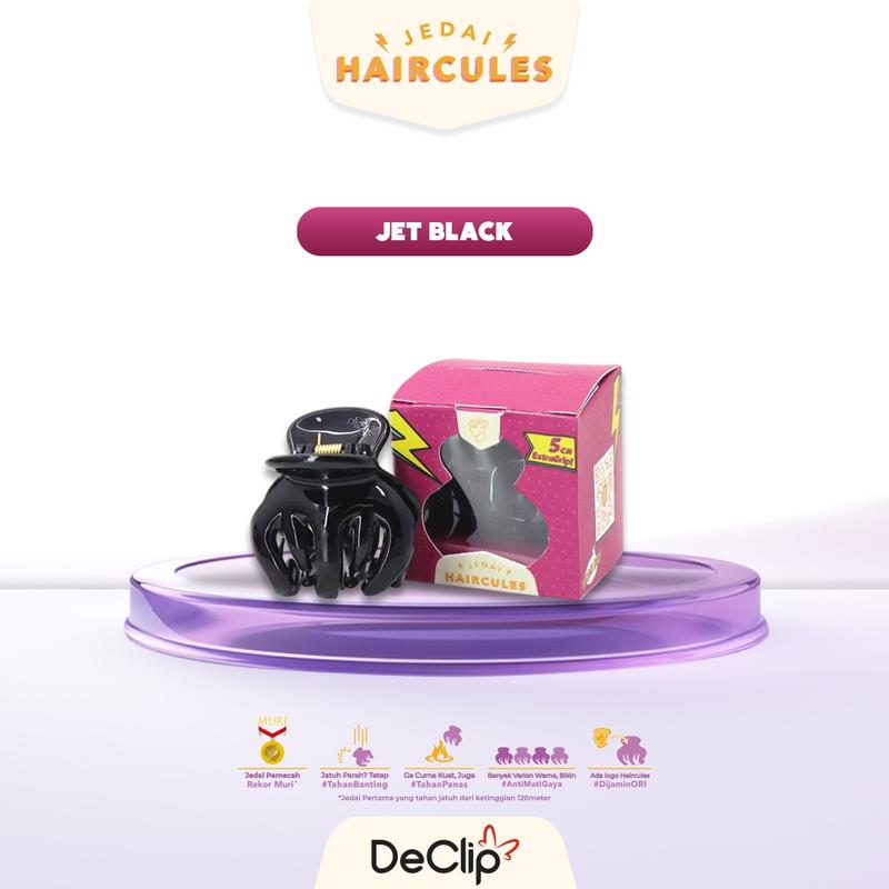 Jedai Haircules Declip Original Gigi 5 ukuran 5cm Warna Hitam 1
