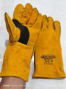 Sarung Tangan Las Kulit Tebal Adhisafe 16 Inch & 14 Inch Welding Gloves
