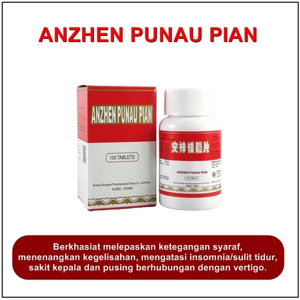 Anzhen punau pian obat sakit kepala pusing dan gangguan sulit tidur herbal