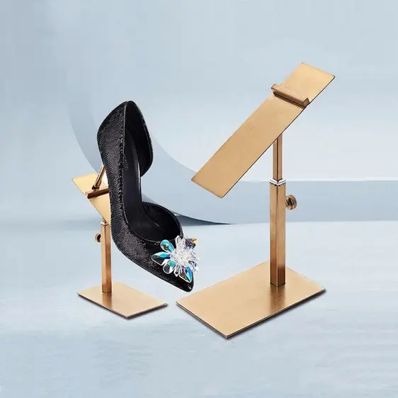 High Quality Adjustable Gantungan Display Sepatu Rak Display Sepatu Rak Pajangan Sepatu Stainless 0