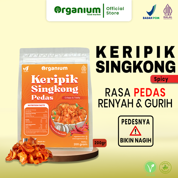 Gambar Organium Chips Cassava Tasty Keripik Singkong Pedas Keripik singkong balado - 200g dari Organium Kota Administrasi Jakarta Barat Tokopedia