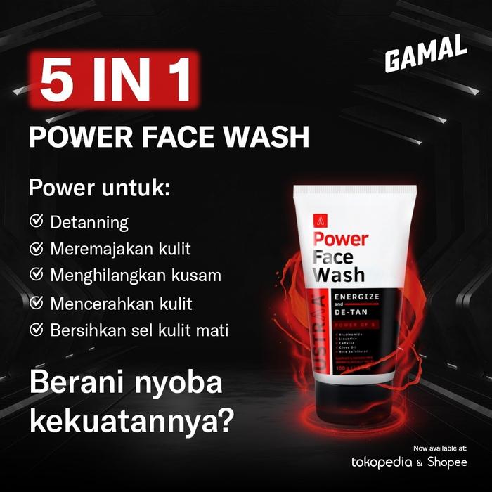 Gambar Ustraa Power Face wash-Energize & De Tan-100g dari Gamal.men Kota Administrasi Jakarta Timur Tokopedia