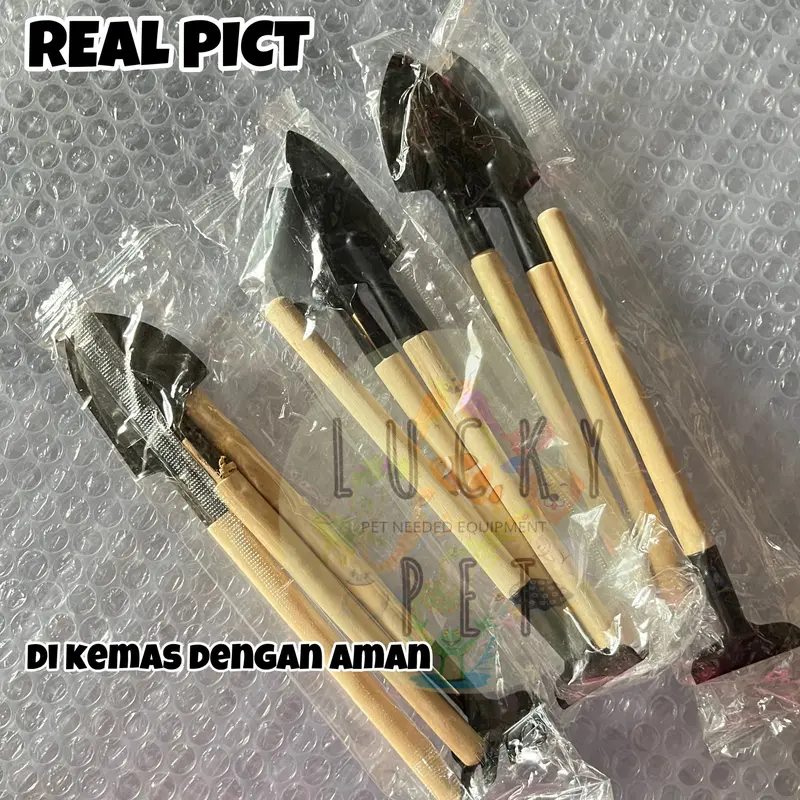 CLEANING KIT 3IN1 SET SEKOP GARPU ALAT BERKEBUN BERSIHKAN KANDANG PET 3