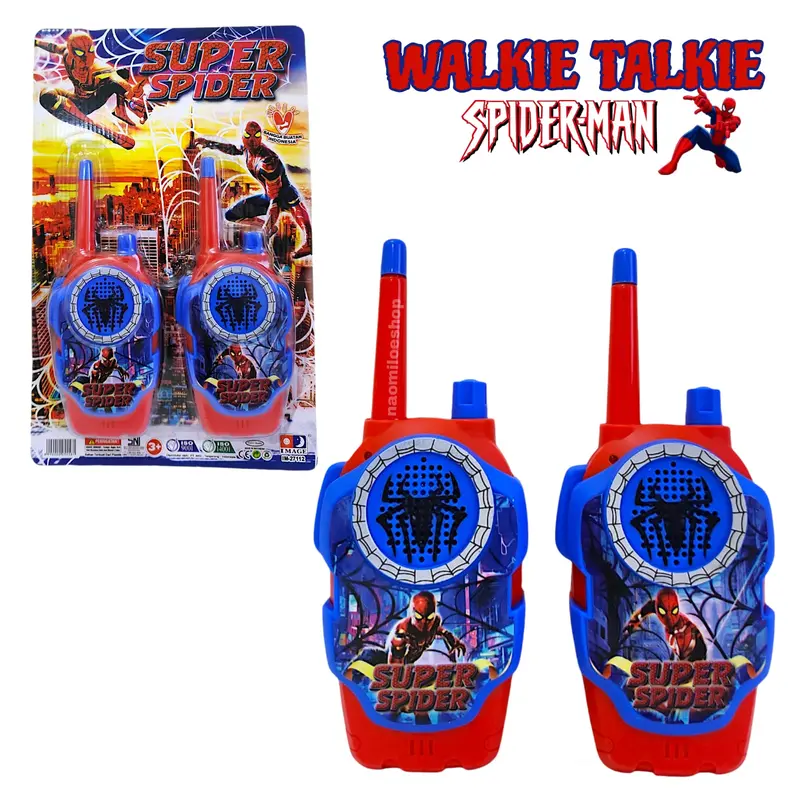HT spiderman Mainan Anak HT Handy Talkie Walkie Talkie spiderman super 4