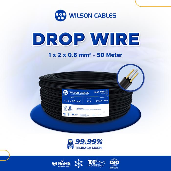 Gambar Wilson Cables - Drop Wire U-ES 1x2x0.6 mm² 50 Meter dari Wilson Cables Kab. Tangerang Tokopedia